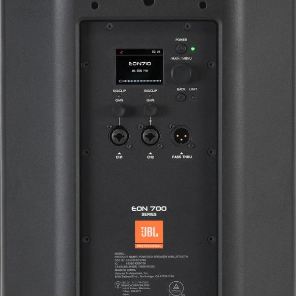 JBL EON710 10-Inch 1300W Powered PA Speaker with Bluetooth, DSP & Digital Mixer - Image 9